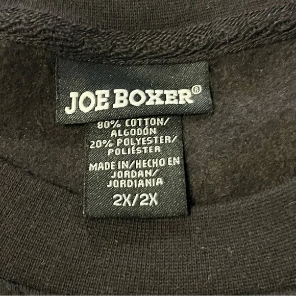 Joe Boxer 2X Black Sweatshirt - Picture 2 of 5